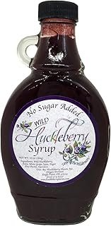 Wild Huckleberry Syrup - No Sugar Added: Huckleberry Haven 10 oz.