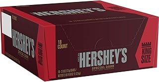 HERSHEY'S Special Dark Chocolate Candy Bars, King Size (Pack of 18)