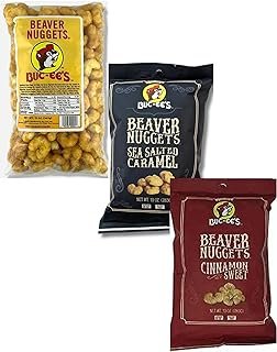 Bucee's The Nuggets Bundle, Beaver Nuggets Original, Sea Salted Caramel and Cinnamon Sweet