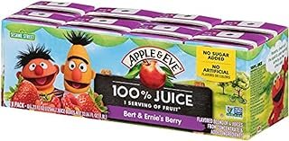 Apple & Eve Sesame Street Bert and Ernie's Berry Juice, 4.23 Fluid-oz, 8 Count, Pack of 5