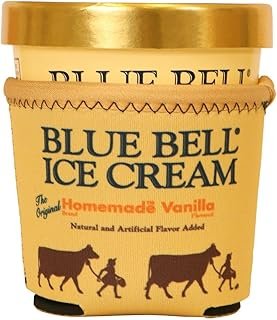 Blue Bell Ice Cream Pint Koolie | Neoprene Sleeve | Pint Holder (Homemade Vanilla)