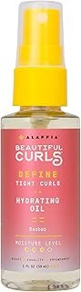 Alaffia Hair Care, Beautiful Curls Define Hydrating Oil Spray for Tight, Thick Curls, Argan Oil and Baobab, Revitalizes Dry, Damaged Hair, 2 Fl Oz