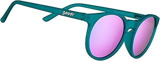 goodr I Pickled These Myself Polarized Round Sunglasses for Men & Women, Small Sized (Circle G), Teal Translucent Frames with Purple Pink Mirrored Reflective Lens, UV400 Protection, No Slip, No Bounce