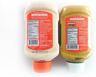 Whataburger Mayo & Mustard Condiment Bundle ( 18 Oz Mayo, 16 Oz Mustard)
