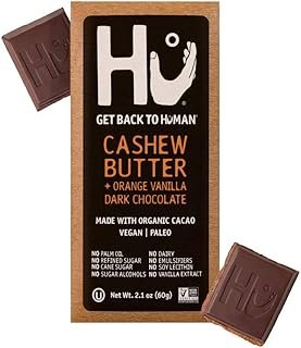 Hu Chocolate Bars | 8 Pack Orange Dream Vanilla Cashew Butter Chocolate | Natural Organic Vegan, Gluten Free, Paleo, Non GMO, Fair Trade Dark Chocolate | 2.1oz Each