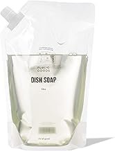 Public Goods Natural Dish Soap | Kitchen Soap | Plant-Based & Vegan Friendly | Clear Dish Detergent Liquid | Concentrated | Made in USA | Mandarin Basil | 34 Fl Oz Refill