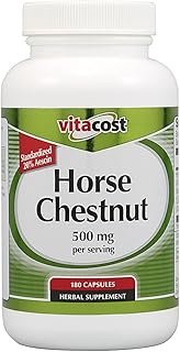 Vitacost Horse Chestnut - Standardized -- 500 mg per serving - 180 Capsules ( packaging has been updated )
