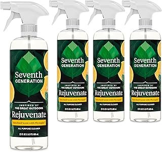 Seventh Generation All Purpose Cleaner Rejuvenating Yuzu Basil, For All Surfaces, 23 fl oz, Pack of 4