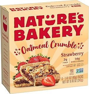 Nature's Bakery Oatmeal Crumble Strawberry Bars, 1.41 Oz, 6 Ct