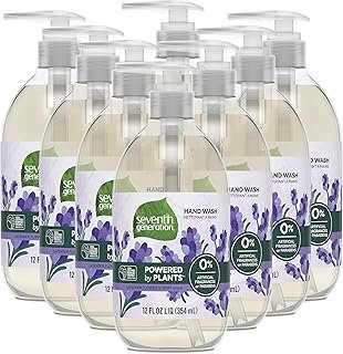 Seventh Generation Hand Soap, Lavender Flower & Mint, 12 oz, 8 Pack (Packaging May Vary)