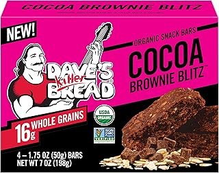 Dave's Killer Bread Cocoa Brownie Blitz Organic Snack Bars, 4 Individually Wrapped Snack Bars