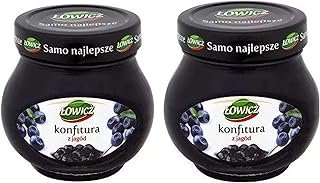 LOWICZ BLUEBERRY PRESERVES (konfitura z jagod) 2 PACK x 240 G (8.46 oz) Product from Poland.