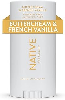 Native Aluminum-Free Clean Deodorant with Natural Derived Ingredients, 72HR odor control | Deodorant for Women and Men | Baking Soda, Coconut Oil, Shea Butter | Buttercream & Vanilla