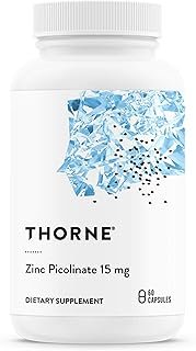 THORNE Zinc Picolinate 15mg - Highly Absorbable Zinc Supplement - Supports Wellness, Immune System, Eye, Skin, and Reproductive Health* - Gluten-Free, Soy-Free, Dairy-Free - 60 Capsules