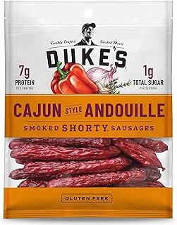 DUKE'S Pork Cajun Andouille Smoked Shorty Sausages, 7g Protein Per Serving, 5 oz.