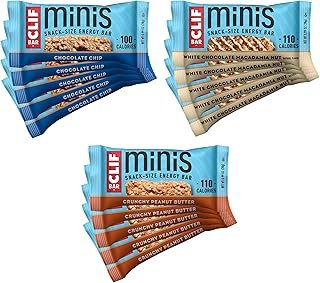 CLIF Bar Minis - Variety Pack - Made with Organic Oats - 4-5g Protein - Non-GMO - Plant Based - Snack-Size Energy Bars - 0.99 oz. (30 Count)