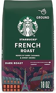 Starbucks Ground Coffee, Dark Roast Coffee, French Roast, 100% Arabica, 1 bag (18 oz)