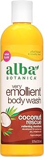 Alba Botanica Very Emollient Body Wash, Coconut Rescue, 12 Oz