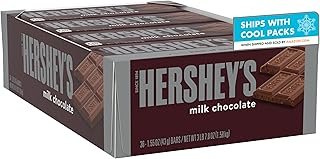HERSHEY'S Milk Chocolate Candy Bars, Halloween Candy, 1.55 oz (36 Count)