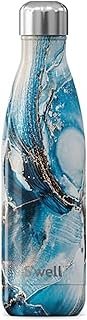 S'well Stainless Steel Water Bottle, 17oz, Ocean Marble, Triple Layered Vacuum Insulated Containers Keeps Drinks Cold for 36 Hours and Hot for 18, BPA Free, Perfect for On the Go
