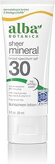 Alba Botanica Sunscreen Lotion, Sensitive Mineral, SPF 30, Fragrance Free, 3 oz