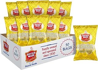 Better Made Special Potato Chips (Original) - 50 Pack - 50 x 1 oz. Bags - Crunchy, Individual Snacks Made from Fresh Potatoes - Family Owned and Operated