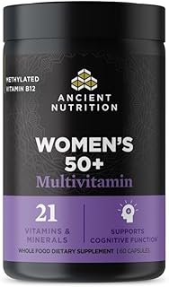 Ancient Nutrition Women’s 50+ Multivitamin with Ashwagandha – Menopause Support for Hot Flashes, Sleep, Mood, Energy & Hormonal Balance – 21 Vitamins & Minerals – 30 Servings