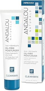 Andalou Naturals Acai + Kombucha Oil-Free Moisturizer, White Tea, 2.1 Fl Oz