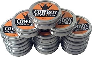 Cowboy Coffee Chew (Pack of 12) Quit Chewing Tin Can Non Tobacco Nicotine Free Smokeless Alternative to Dip Snuff Snus Leaf