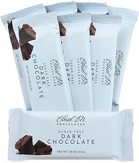 Ethel M Chocolates Premium Sugar Free Dark Chocolates Bars Set of 8 - Enjoy Creamy Taste Guilt Free Sweet Tooth Snack, shipped Fresh from the factory
