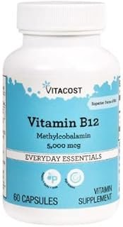 Vitacost Vitamin B-12 Methylcobalamin - 5000 mcg - 60 Capsules