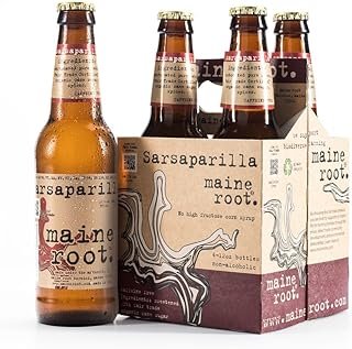Maine Root Hand Crafted Sarsparilla Soda, 12 fl oz (12 Glass Bottles)