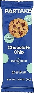 Partake Foods Crunchy Chocolate Chip Cookies, Gluten Free, 1.09 Ounces (Pack Of 24)