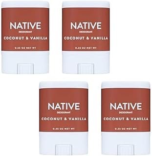 Generic Native Deodorant Mini Travel Size Coconut & Vanilla - (Aluminum Free, Phthalate Free) pack of 4