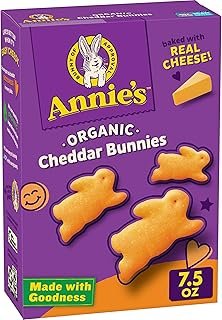Annie's Homegrown Cheddar Bunnies Baked Snack Crackers 7.5 oz (Pack of 12)