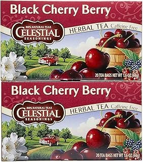 Celestial Seasonings Black Cherry Berry Tea Bags, 20 Count (Pack of 2)
