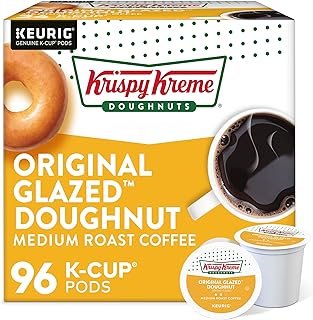 Krispy Kreme Original Glazed Doughnut, Single-Serve Keurig K-Cup Pods, Flavored Medium Roast Coffee, 96 Count