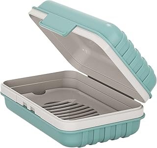 Travel Soap Holder with Lid - Draining Soap Box for Shower -Compact Travel Soap Case Leak-Proof Design for Camping, Hiking, Gym & Outdoor Use | Keeps Soap Dry & Hygienic