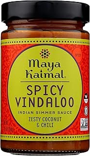 Maya Kaimal Spicy Vindaloo, Indian Simmer Sauce, Vegan Friendly, Guten Free & Non-GMO, 12.5 Ounce (Pack of 6)
