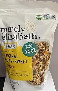 HGU Purely Elizabeth Organic Original Salty-Sweet, Ancient Grain Granola, Gluten-Free, Non-GMO 34oz Bag