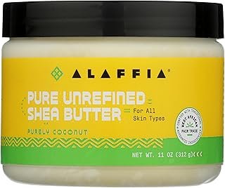 Alaffia Purely Coconut Authentic African Unrefined Shea Butter, 11 Oz