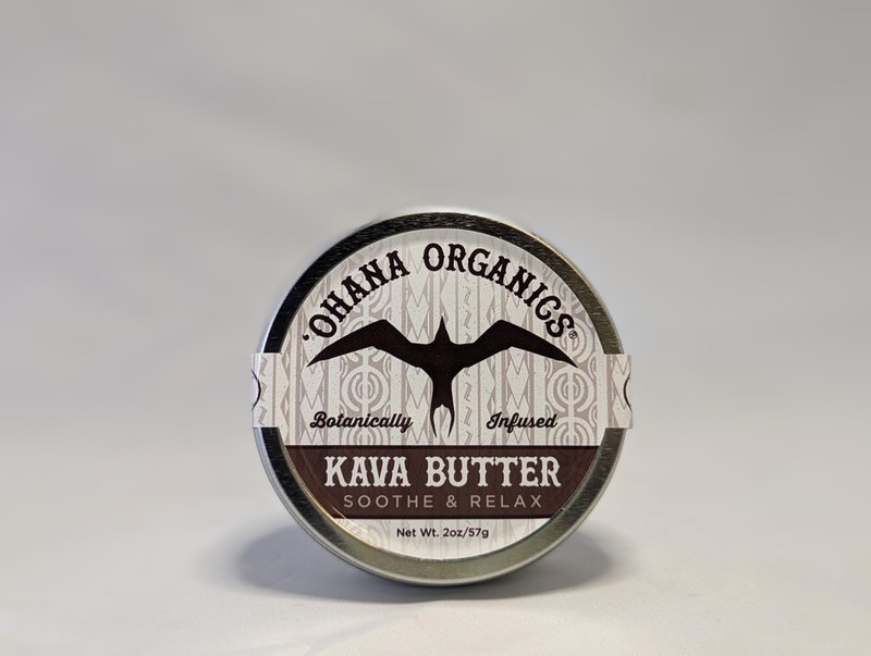 Ohana Organics Kava Butter, Soothing Muscle Relief Cream with Shea Butter, 2 oz tin