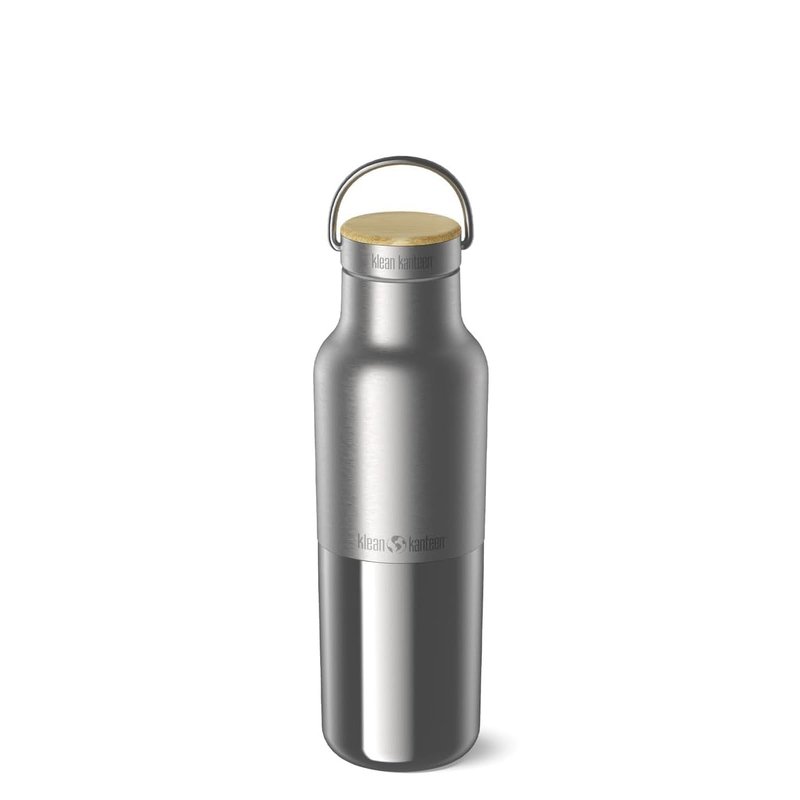 Klean Kanteen Rise Reflect Insulated Water Bottle - Reusable Water Bottle for Quick Hydration - Vacuum Insulation - Dishwasher-Safe - Bamboo Cap - Stainless Steel - 16 oz