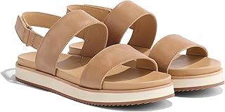 Nisolo Women's Go-To Flatform Sandals - 1" Height, Memory Foam Comfort, Easy Hook & Loop, True to Size, Casual Spring/Summer Wear