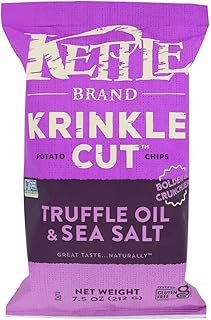 Kettle Brand Krinkle Cut Truffle and Sea Salt Potato Chips, 7.5 oz. Bags (4 Pack)