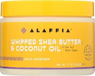 Alaffia Coconut Oil Whipped Shea Butter Wild Lavender, 4 Ounce