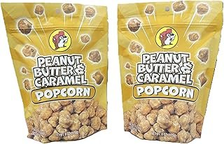 Buc-ee's Beaver Peanut Butter Caramel Popcorn Bundle Collection - Classic - Spicy - Cinnamon - 2 pack 3 pack 6pack Snack Mix Resealable (2 Classic, Classic)