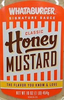 Whataburger Honey Mustard (Pack of 1) 16oz Bottle