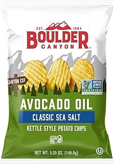 Boulder Canyon Chips Potato Avocado Oil Sea, 5.25 Ounce