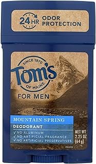 Tom's of Maine Natural Long Lasting Men's Deodorant, Mountain Spring 2.25 oz